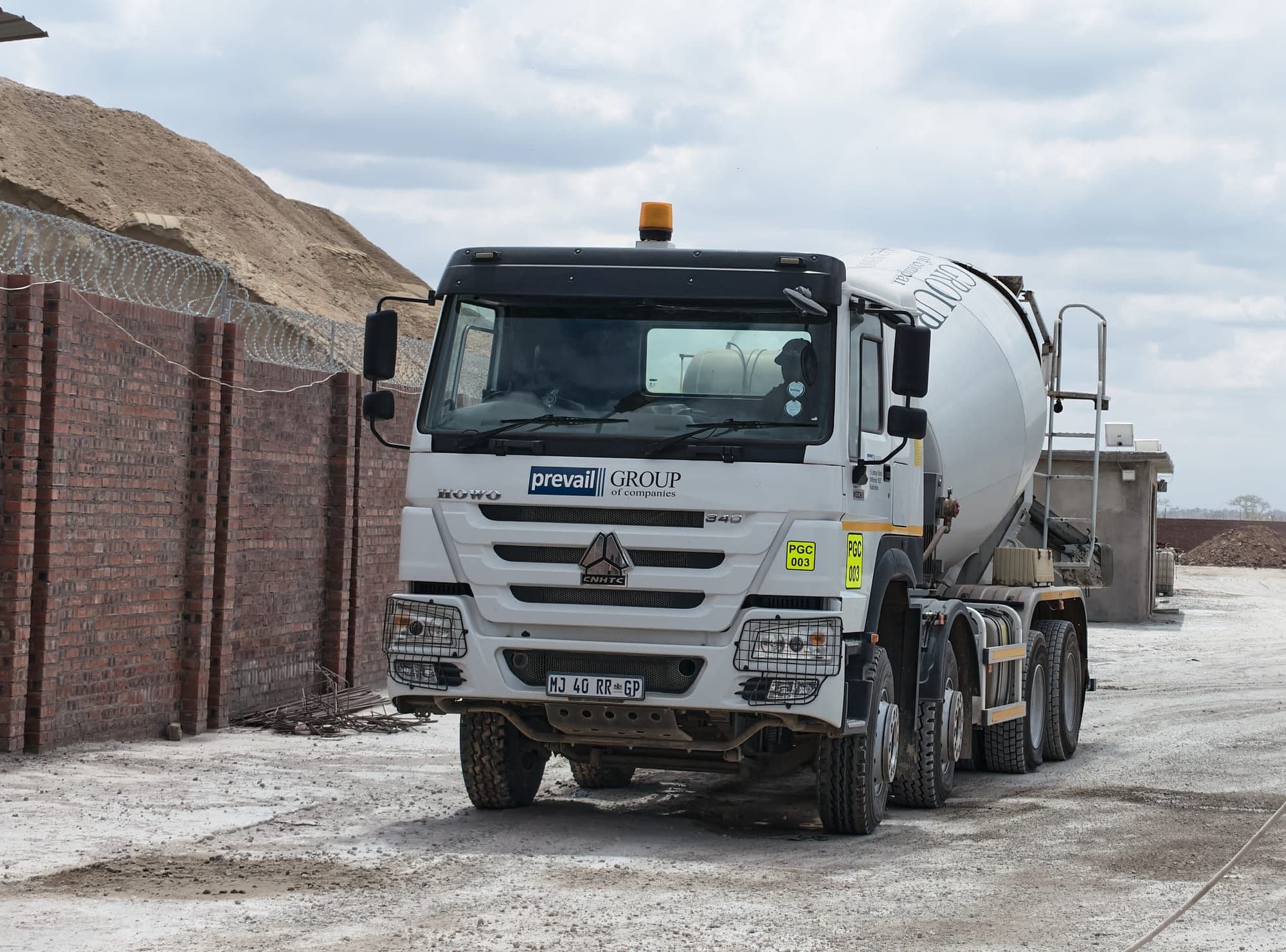 A Prevail Group transit mixer leaving the Norton batching plant